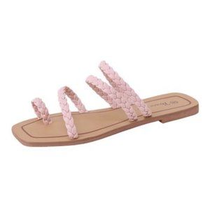 Pink Cross Strap Sandal